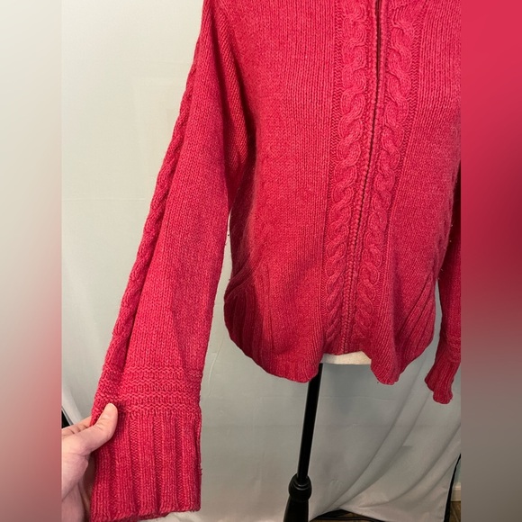 Icelandic designs red Cable Knit Sweater size medium‎ - Picture 2 of 10